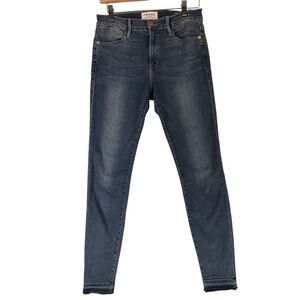 Frame Womens Le High Skinny Jeans Crop Blue Stretch Denim WOMENS SIZE 27 Merrick